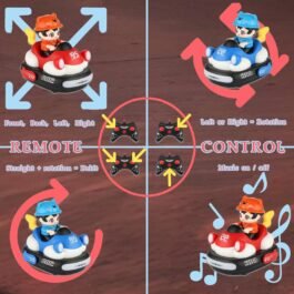 2 Pieces Electric Speed Bumper RC Rechargeable Mini Remote Controlled Ejector Vehicles