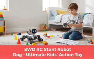 Read more about the article 8WD RC Stunt Robot Dog – Ultimate Kids  Action Toy